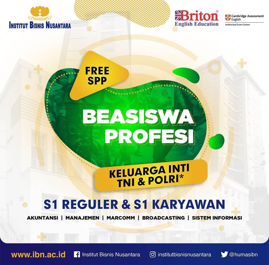 Read more about the article BEASISWA PROFESI UNTUK KELUARGA TNI/POLRI