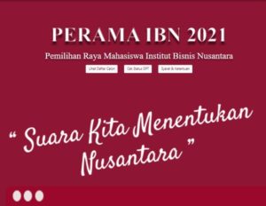 Read more about the article Pemilihan Raya Mahasiswa Institut Bisnis Nusantara 2021