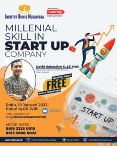 Read more about the article Webinar Millenial Skill in Start Up Company