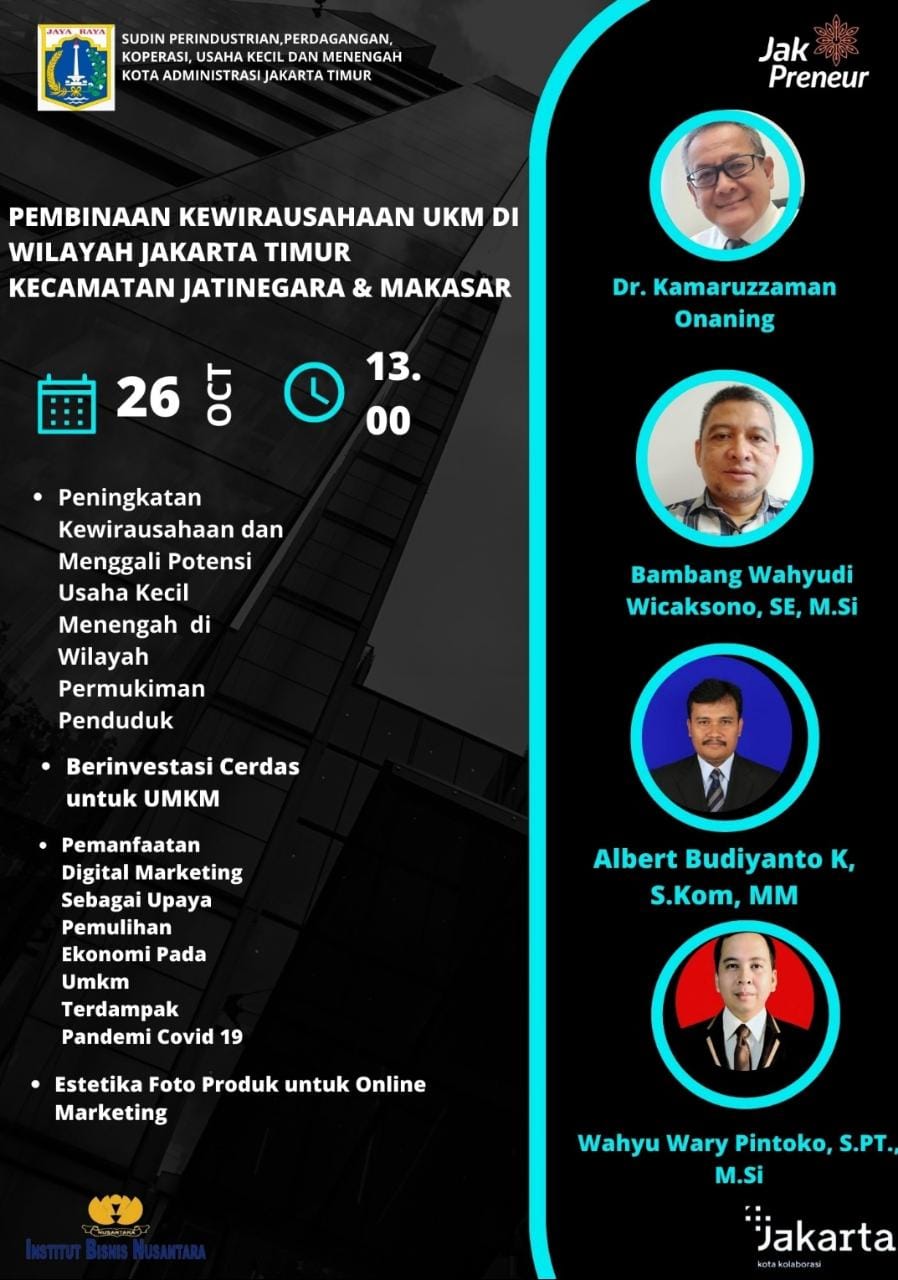 Read more about the article Abdimas IBN Bagi UKM Kecamatan Jati Negara dan Kecamatan Makasar