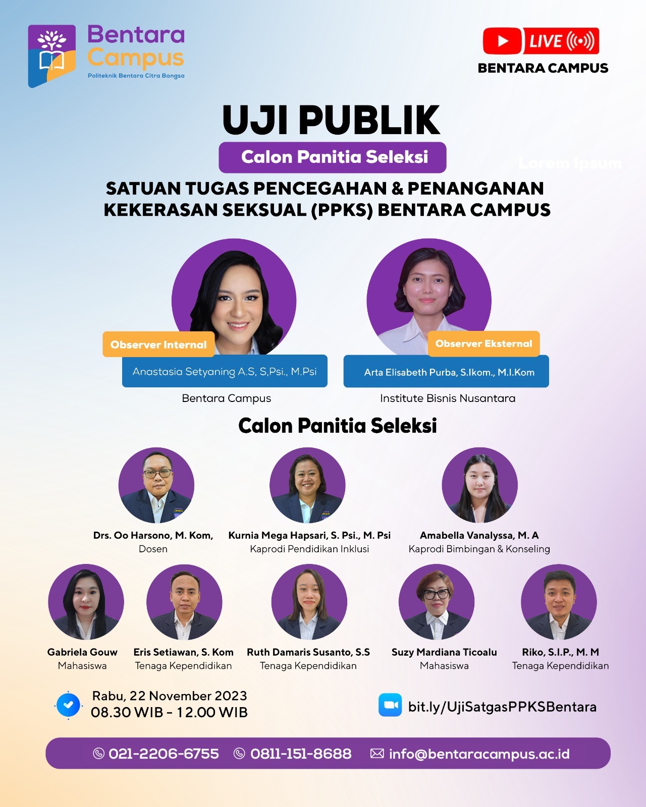 Read more about the article Uji Publik Politeknik Bentara Citra Bangsa