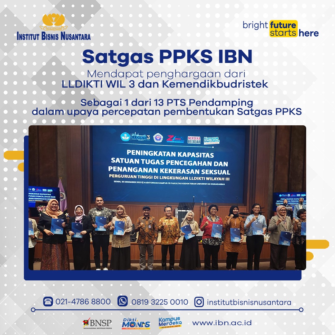 You are currently viewing Satgas PPKS IBN Terima Penghargaan LLDikti Wilayah III
